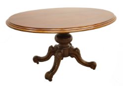 Victorian mahogany oval Loo table,