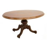 Victorian mahogany oval Loo table,