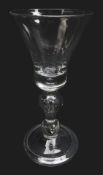 Georgian baluster wine glass,