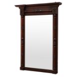 Regency mahogany pier mirror,