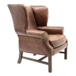 George lll style wing back chair,