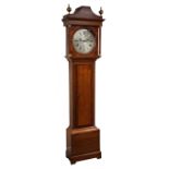 Early 19th century mahogany banded oak longcase clock,