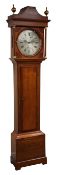 Early 19th century mahogany banded oak longcase clock,