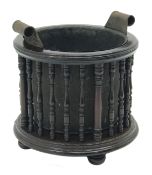19th century mahogany peat bucket,