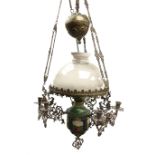 Dutch rise and fall brass ceiling light,