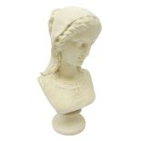 Copeland Crystal Palace Art Union Parian bust of Evangeline after sculptor Felix M Miller,