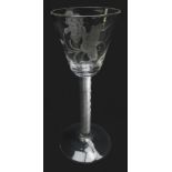 Georgian Jacobite style wine glass,