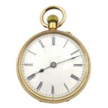 Continental gold ladies fob pocket watch, stamped 18K Condition Report Approx 36.
