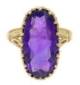 9ct gold amethyst ring London 1979 Condition Report 4.1gm size P<a href='//www.
