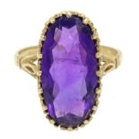 9ct gold amethyst ring London 1979 Condition Report 4.1gm size P<a href='//www.