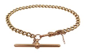 9ct gold T bar chain bracelet hallmarked 11.5gm Condition Report <a href='//www.