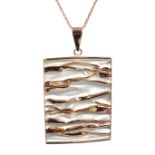 Rose gold-plated pendant necklace stamped 925 Condition Report <a href='//www.