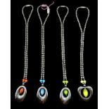 Four magnetic haemetite necklaces Condition Report <a href='//www.davidduggleby.