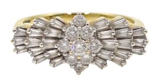 Iliana 18ct gold Ballerina diamond ring stamped 750 approx 1 carat diamonds with certificate