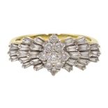 Iliana 18ct gold Ballerina diamond ring stamped 750 approx 1 carat diamonds with certificate