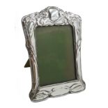 Art Nouveau silver mounted free-standing photograph frame by E Mander & Son Birmingham 1902 21cm