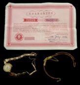 Ladies Tudor Rolex 9ct gold bracelet wristwatch hallmarked nos 922737 1116 with original Tudor