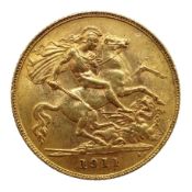 1911 gold half sovereign Condition Report <a href='//www.davidduggleby.