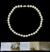 Single strand South Sea pearl necklace,