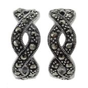 Pair of silver marcasite earrings stamped 925 Condition Report <a href='//www.