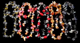 Collection of suites of bead jewellery Condition Report <a href='//www.