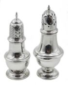 Silver sugar sifter by S Blanckensee & Son Ltd Birmingham 1909 and one by Barker Brothers Silver
