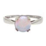 9ct white gold opal ring stamped 375 Condition Report 1.