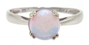 9ct white gold opal ring stamped 375 Condition Report 1.