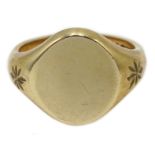 9ct gold signet ring Birmingham 1967 9.56gm Condition Report <a href='//www.