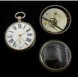 Victorian silver key wound pocket watch by Geo Heselton Bridlington no 54701, case by Charles Cooke,