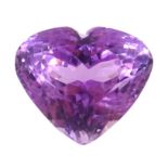 Heart shape kunzite loose stone of 23.