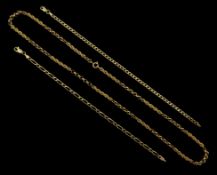 9ct gold fancy rope twist necklace stamped 375 and two bracelets stamped 9ct 9.