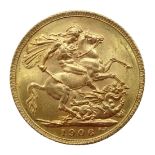 1906 gold full sovereign Condition Report <a href='//www.davidduggleby.