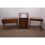 Georgian style mahogany bureau, fall front enclosing fitted interior, four graduating drawers,