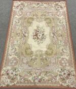 Aubusson style floral and scroll pattern rug 180cm x 270cm Condition Report <a