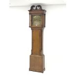 Early 19th century oak longcase clock, square brass dial inscribed Jeremiah Standing Bolton,