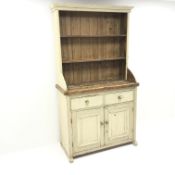 Solid pine dresser in painted cream finish,