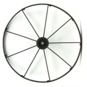 Wrought metal spoked wheel, D137cm Condition Report <a href='//www.