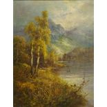 Frank Hider (British 1861-1933): 'Autumn in the Highlands', oil on canvas signed,