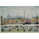 After Laurence Stephen Lowry RBA RA (British 1887-1976): 'Northern River Scene',