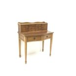 Regency style yew wood ladies writing desk,