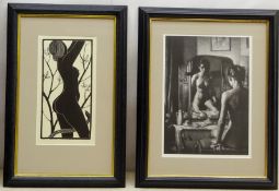After Eric Gill 'Eve' monochrome lithograph published erotic print society no 169/2500 25cm x 13cm