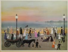 After Helen Bradley (British 1900-79): 'Evening On The Promenade',