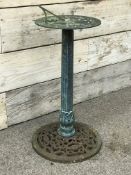 Wrought iron pedestal sundial, D38cm, H72cm Condition Report <a href='//www.