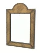 Rectangular shaped mirror with arched top atlas image studded frame, W67cm,