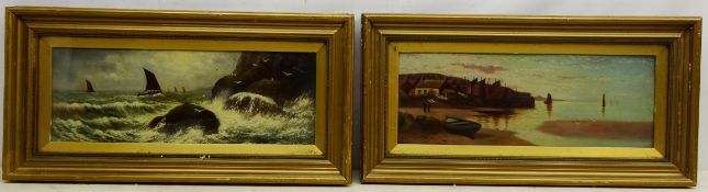 English School (19th/20th century): Coastal scenes,