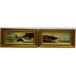 English School (19th/20th century): Coastal scenes,