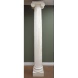 Composite Ionic style column, on square base,