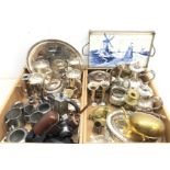 Manor Pewter three piece coffee set, Victorian and later silver-plate,