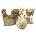 French studio pottery stylised globular chicken by Athezza H26cm,